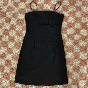 Vintage 90s / Y2K Black Rhinestone Embellished Sleeveless Cocktail Dress Sz M